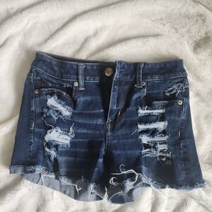 Distressed Denim Shorts